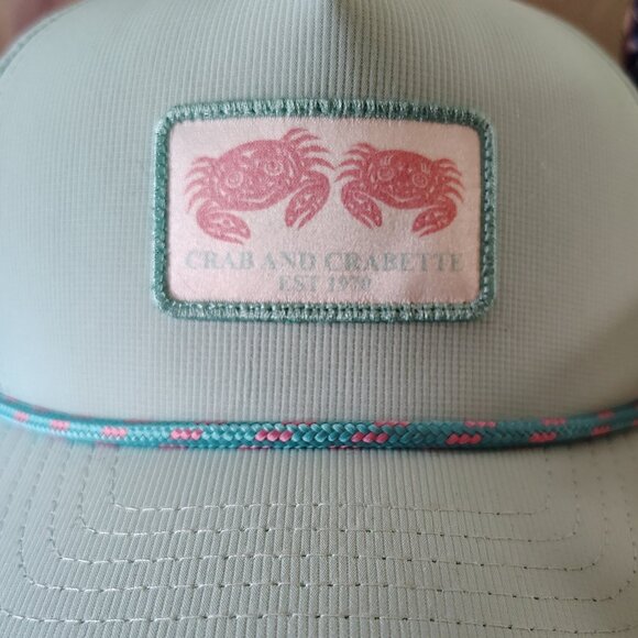 Crab and Crabette Robin's Egg Blue Snapback Trucker Baseball Hat Imperial - Picture 4 of 7